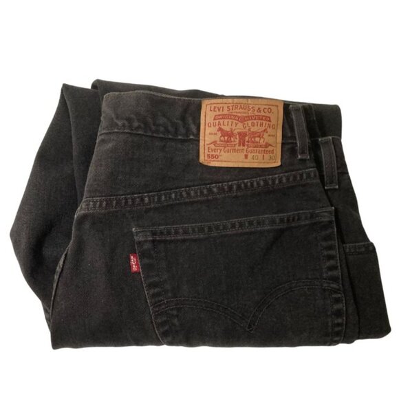 Levi's 550 Relaxed Fit 40X30 Black - Picture 2 of 9